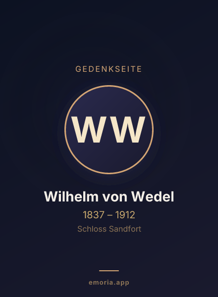Gedenkportrait von Wilhelm von Wedel