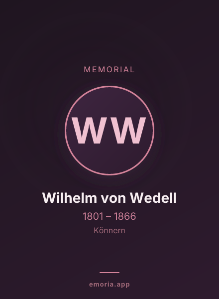 Memorial portrait of Wilhelm von Wedell