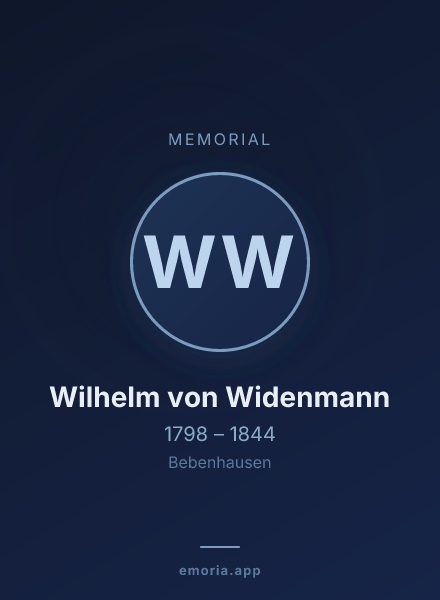 Memorial portrait of Wilhelm von Widenmann
