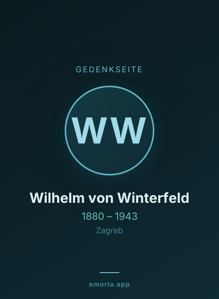 Gedenkportrait von Wilhelm von Winterfeld