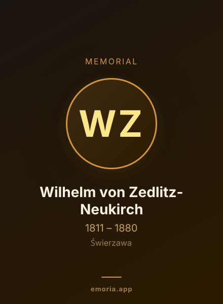 Memorial portrait of Wilhelm von Zedlitz-Neukirch