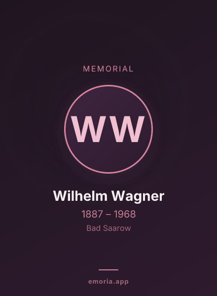 Memorial portrait of Wilhelm Wagner