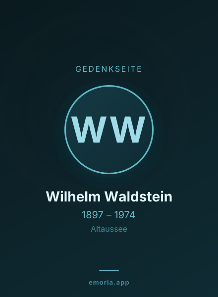 Gedenkportrait von Wilhelm Waldstein