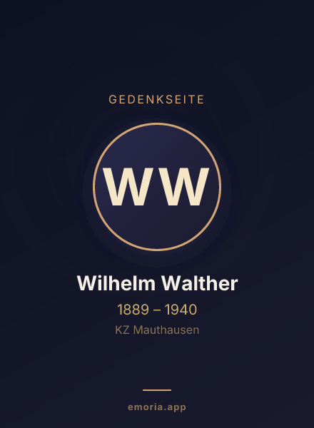 Gedenkportrait von Wilhelm Walther