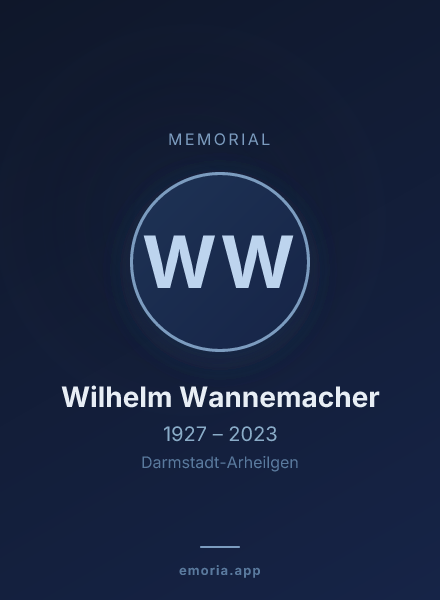 Memorial portrait of Wilhelm Wannemacher