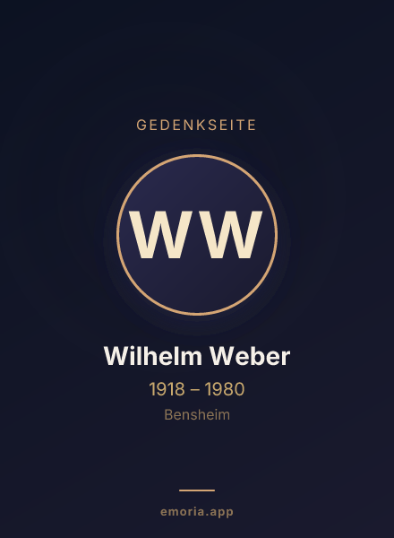 Gedenkportrait von Wilhelm Weber