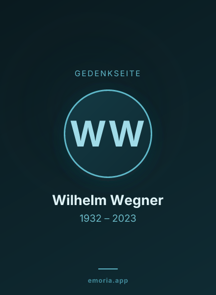 Gedenkportrait von Wilhelm Wegner