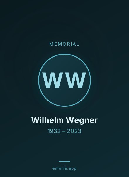 Memorial portrait of Wilhelm Wegner