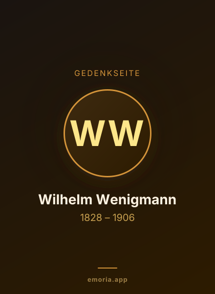 Gedenkportrait von Wilhelm Wenigmann