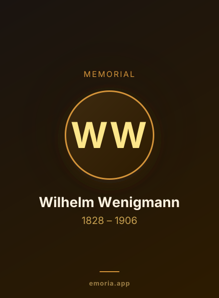 Memorial portrait of Wilhelm Wenigmann