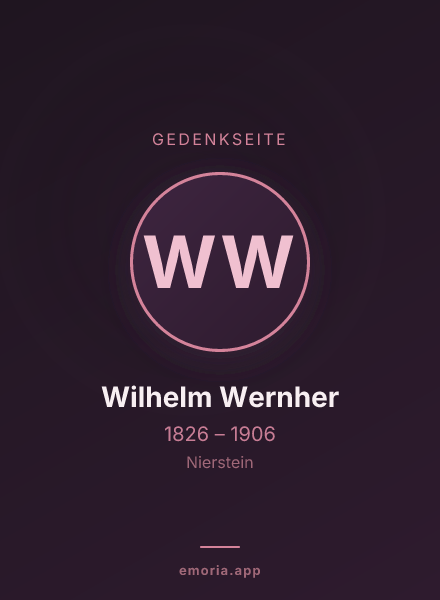 Gedenkportrait von Wilhelm Wernher