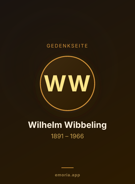 Gedenkportrait von Wilhelm Wibbeling