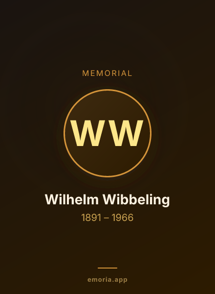 Memorial portrait of Wilhelm Wibbeling