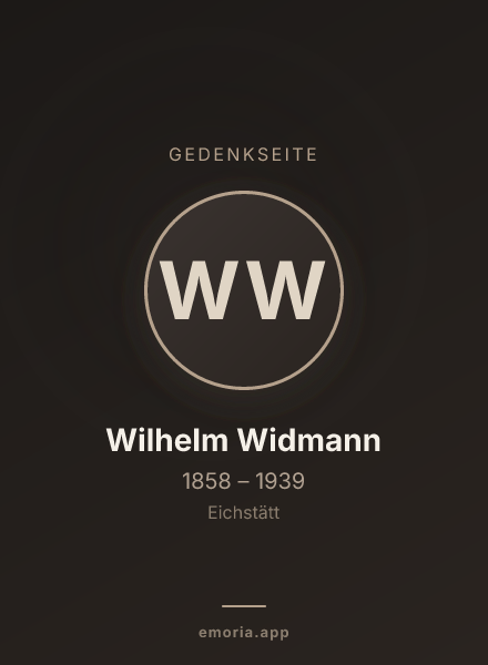 Gedenkportrait von Wilhelm Widmann