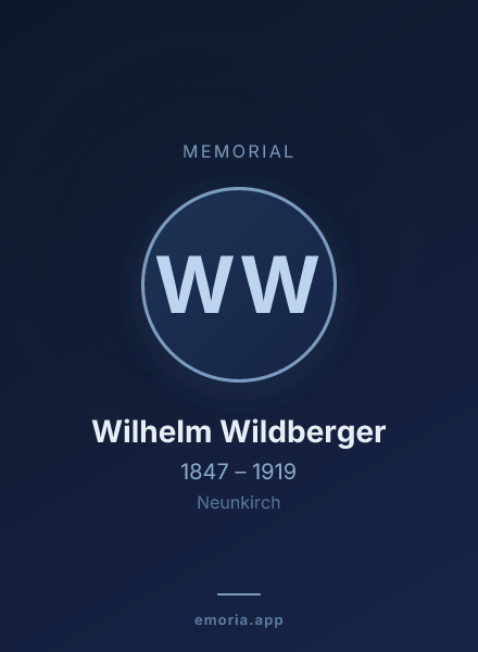 Memorial portrait of Wilhelm Wildberger