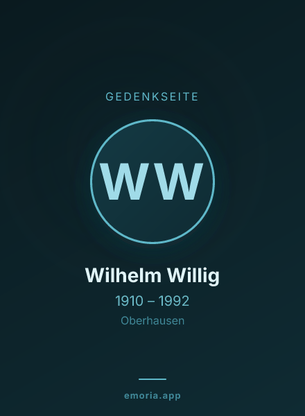Gedenkportrait von Wilhelm Willig