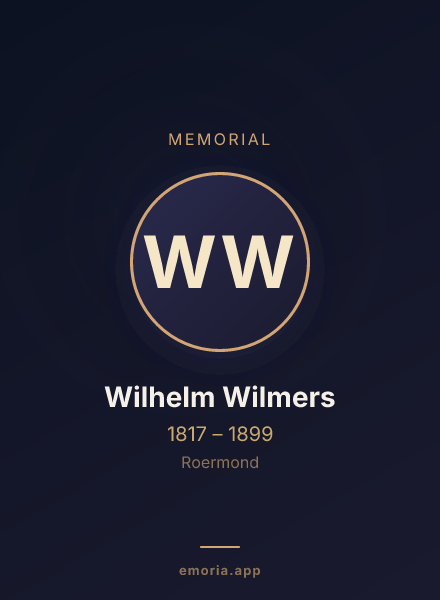 Memorial portrait of Wilhelm Wilmers