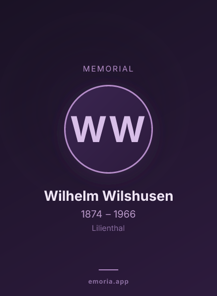 Memorial portrait of Wilhelm Wilshusen