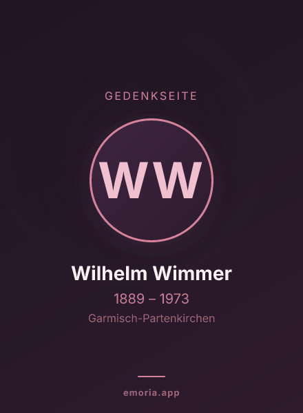 Gedenkportrait von Wilhelm Wimmer