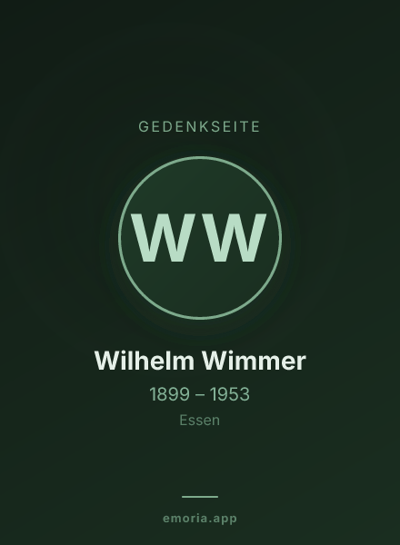 Gedenkportrait von Wilhelm Wimmer