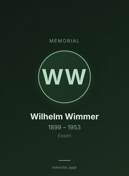 Memorial portrait of Wilhelm Wimmer