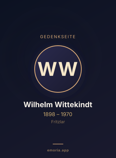 Gedenkportrait von Wilhelm Wittekindt
