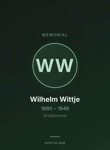 Memorial portrait of Wilhelm Wittje