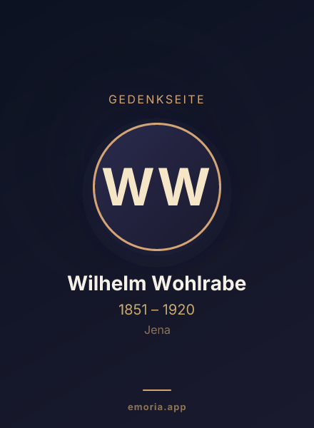Gedenkportrait von Wilhelm Wohlrabe