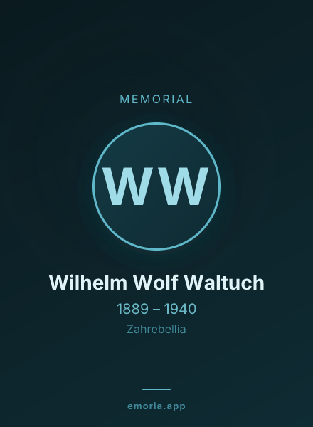 Memorial portrait of Wilhelm Wolf Waltuch