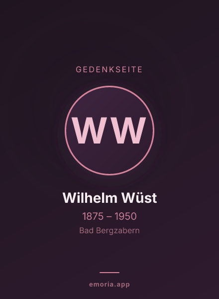 Gedenkportrait von Wilhelm Wüst