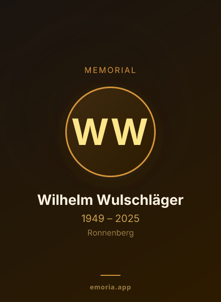 Memorial portrait of Wilhelm Wulschläger