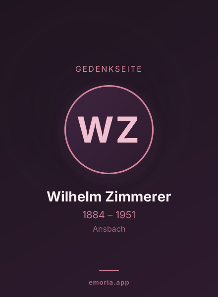 Gedenkportrait von Wilhelm Zimmerer