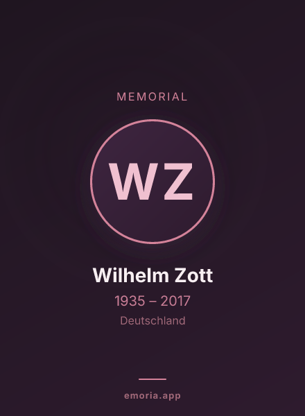 Memorial portrait of Wilhelm Zott