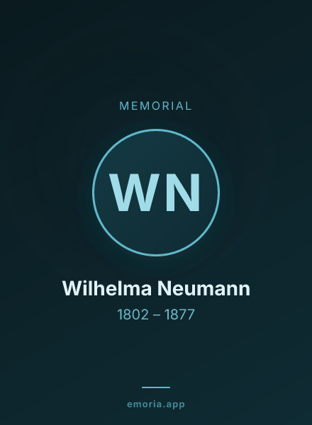 Memorial portrait of Wilhelma Neumann