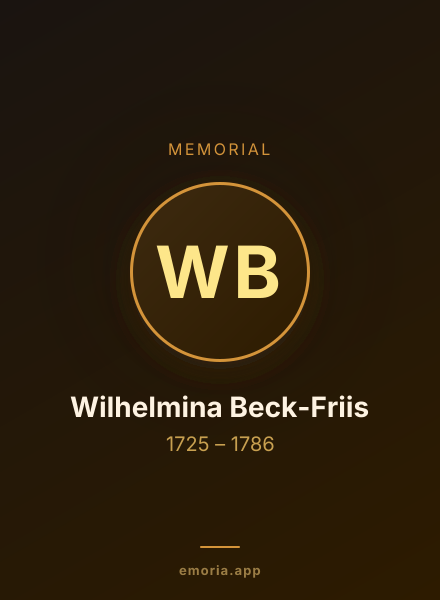 Memorial portrait of Wilhelmina Beck-Friis