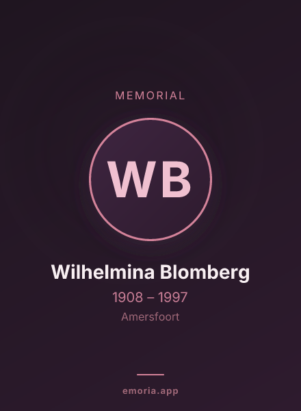 Memorial portrait of Wilhelmina Blomberg
