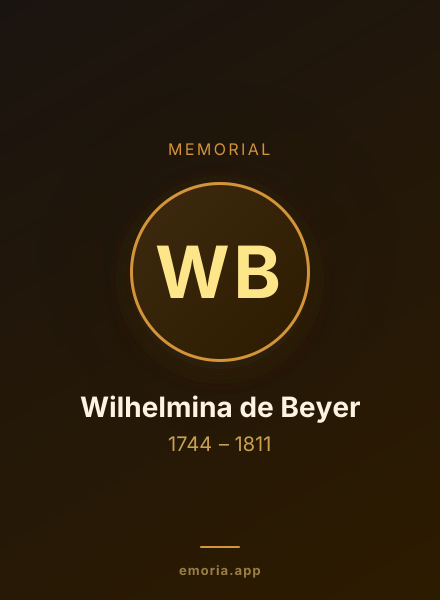 Memorial portrait of Wilhelmina de Beyer