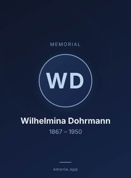 Memorial portrait of Wilhelmina Dohrmann