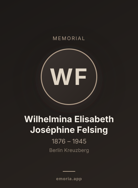 Memorial portrait of Wilhelmina Elisabeth Joséphine Felsing