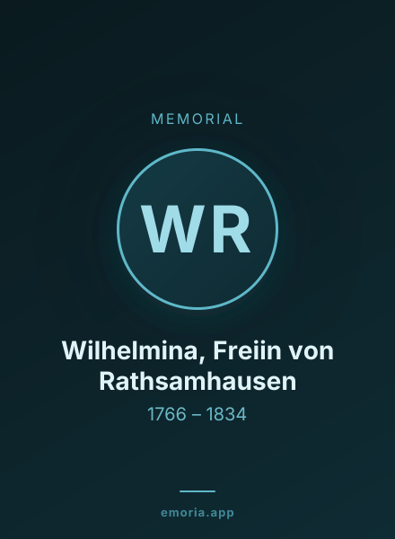 Memorial portrait of Wilhelmina, Freiin von Rathsamhausen