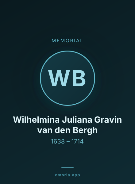Memorial portrait of Wilhelmina Juliana Gravin van den Bergh