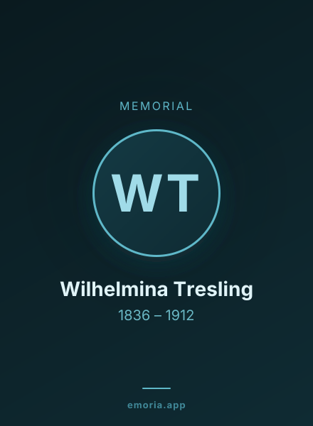 Memorial portrait of Wilhelmina Tresling