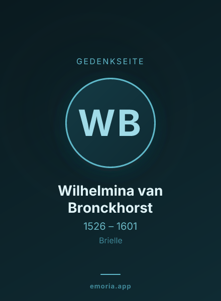 Gedenkportrait von Wilhelmina van Bronckhorst