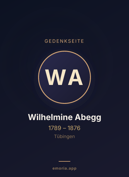 Gedenkportrait von Wilhelmine Abegg