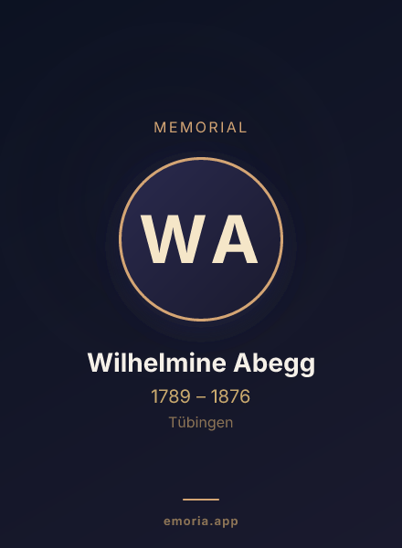 Memorial portrait of Wilhelmine Abegg