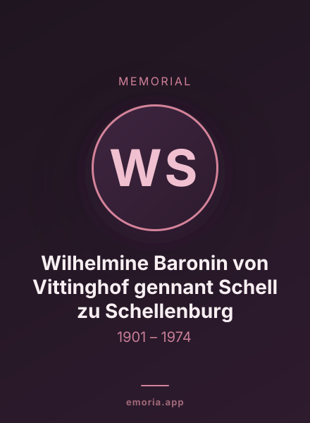 Memorial portrait of Wilhelmine Baronin von Vittinghof gennant Schell zu Schellenburg