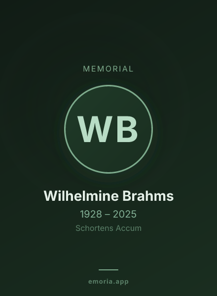 Memorial portrait of Wilhelmine Brahms