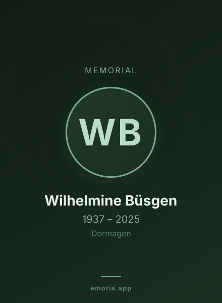 Memorial portrait of Wilhelmine Büsgen