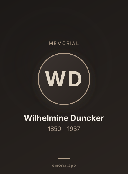 Memorial portrait of Wilhelmine Duncker