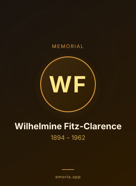 Memorial portrait of Wilhelmine Fitz-Clarence